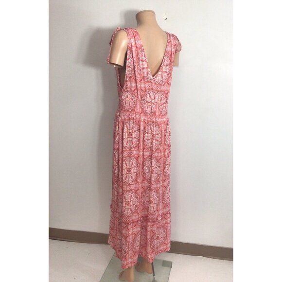 Floral Maxi Dress Cottage Core Side Pockets Womens XL - Picture 7 of 10